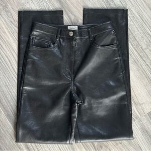 Wilfred Black Faux Leather Pants Size 2
